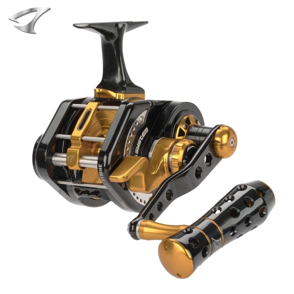 JIGGING MASTER Extreme Jigging Lefthanded Reel UNDERHEAD PE5 Black/Gold