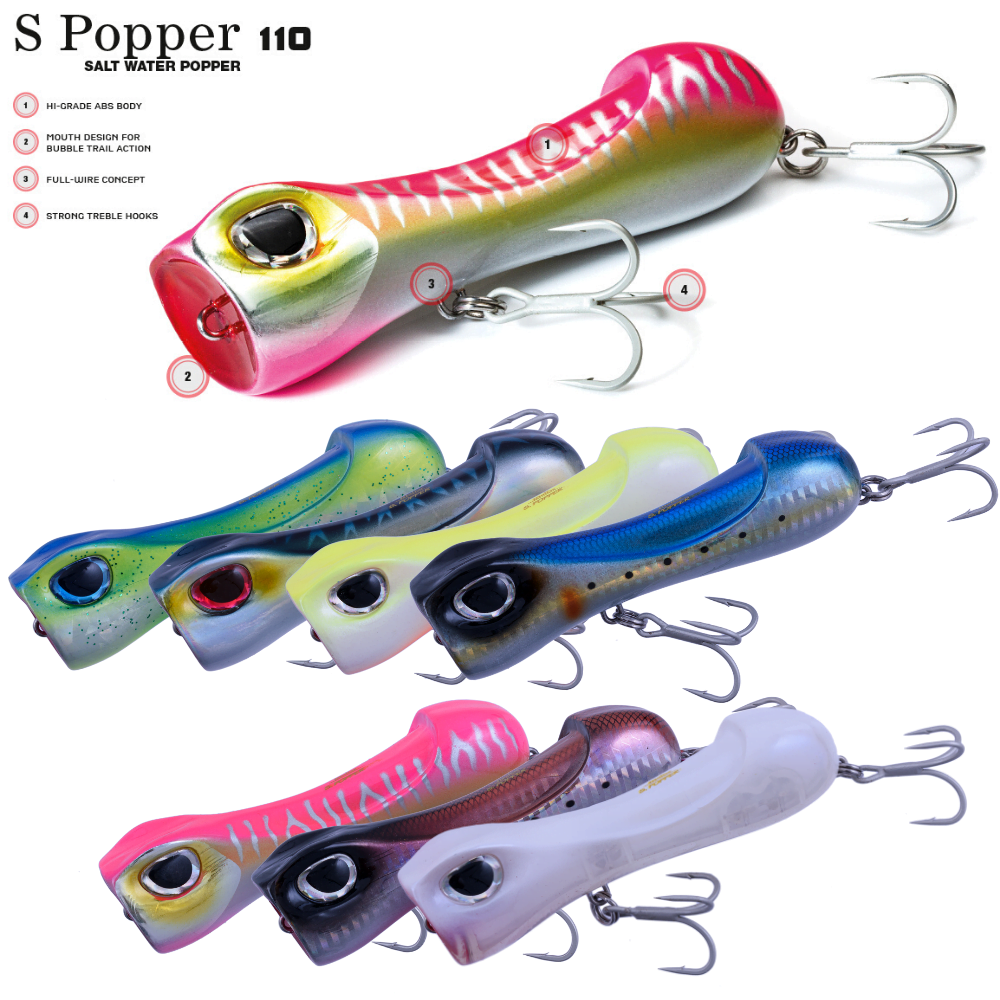 MOLIX Saltwater Special Topwater Lure S-POPPER 110
