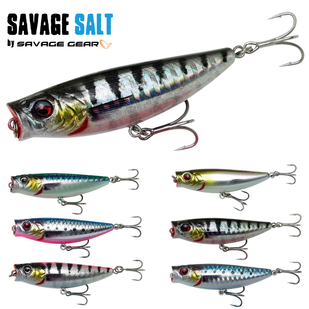 SAVAGE GEAR Topwater Floating Lure 3D MINNOW POP WALKER 80mm