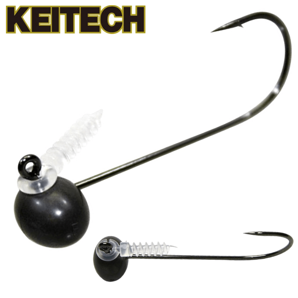 KEITECH Fishing Tungsten FOOTBALL SHAKY Jig Head Hook #3/0