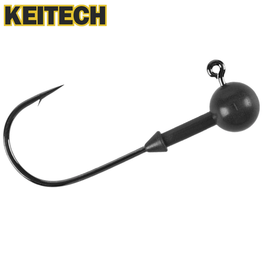 KEITECH Fishing Tungsten SUPER ROUND Jig Head Hook size #1/0