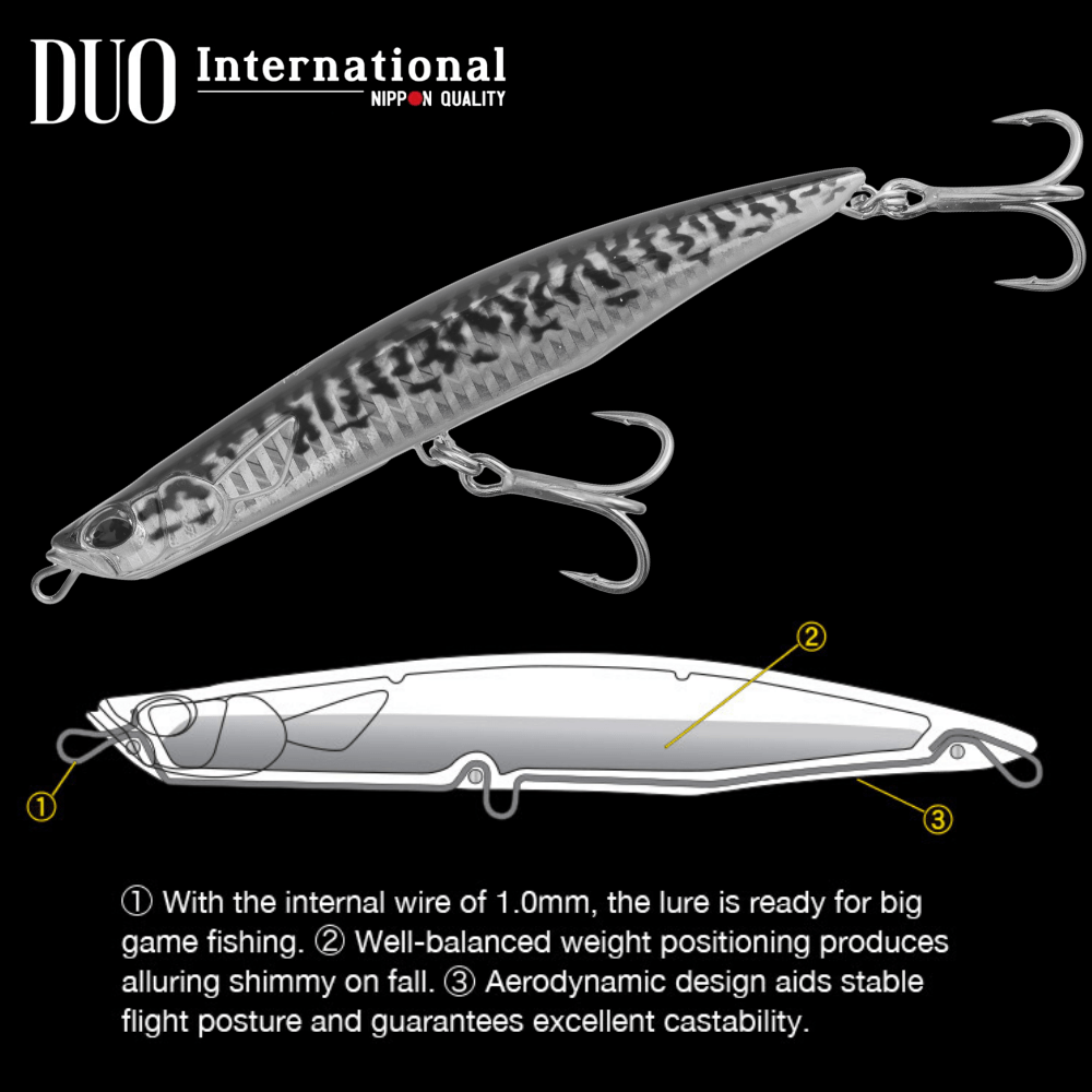 DUO Saltwater Jig Minnow Lure ROUGH TRAIL MALICE 130 - Image 2