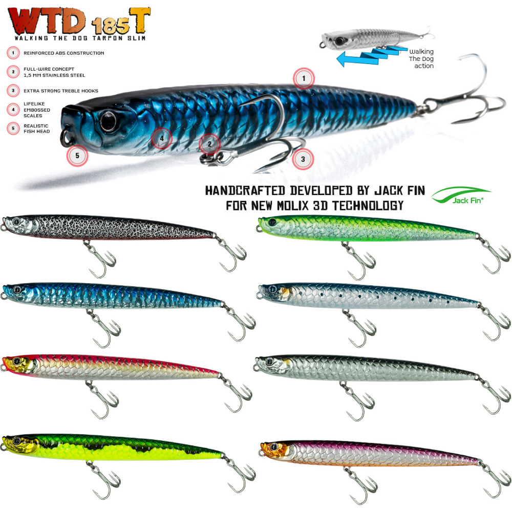 MOLIX Topwater Walking The Dog Lure TARPON WTD185T