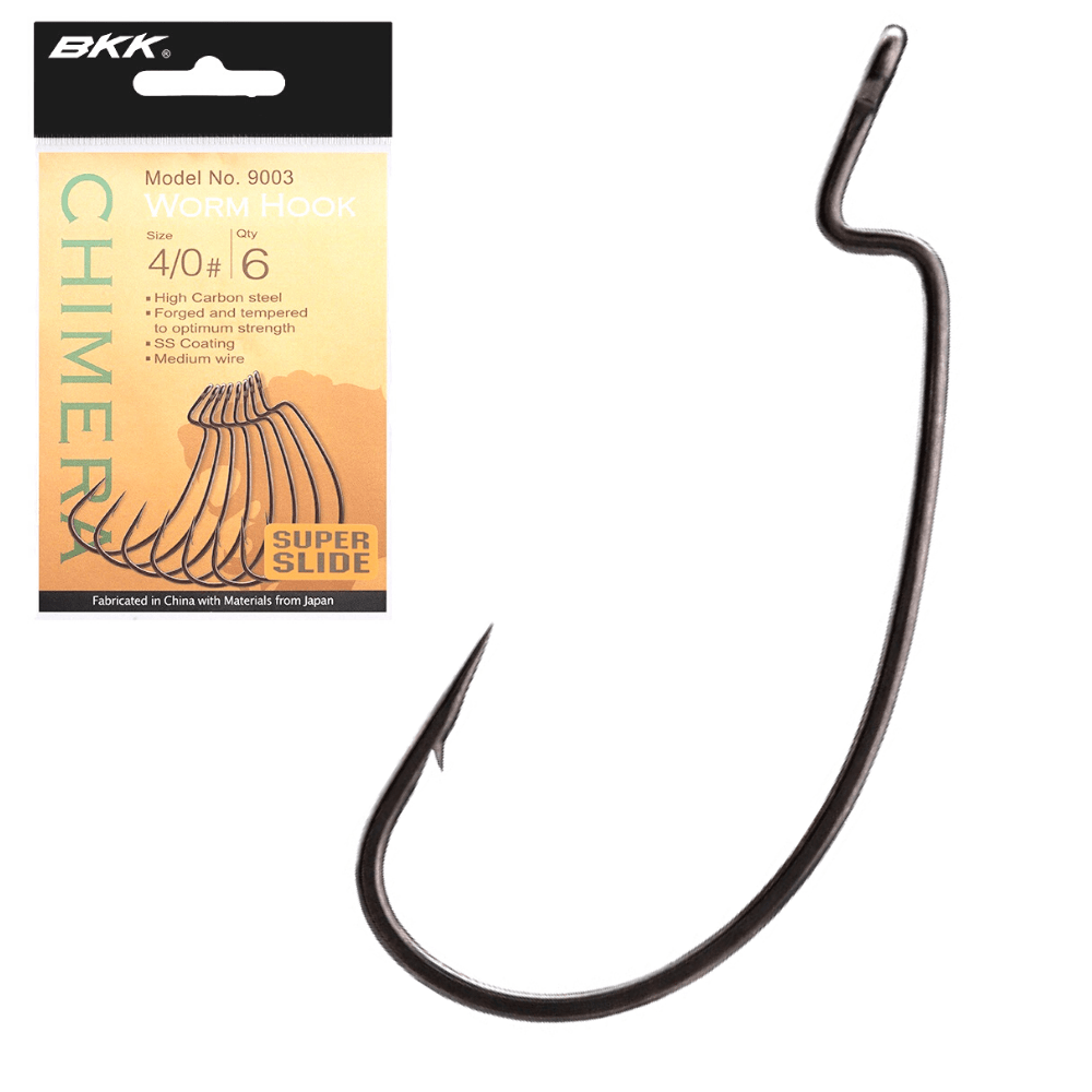 BKK Wide Gap Worm Hook Super-Slide Coating CHIMERA