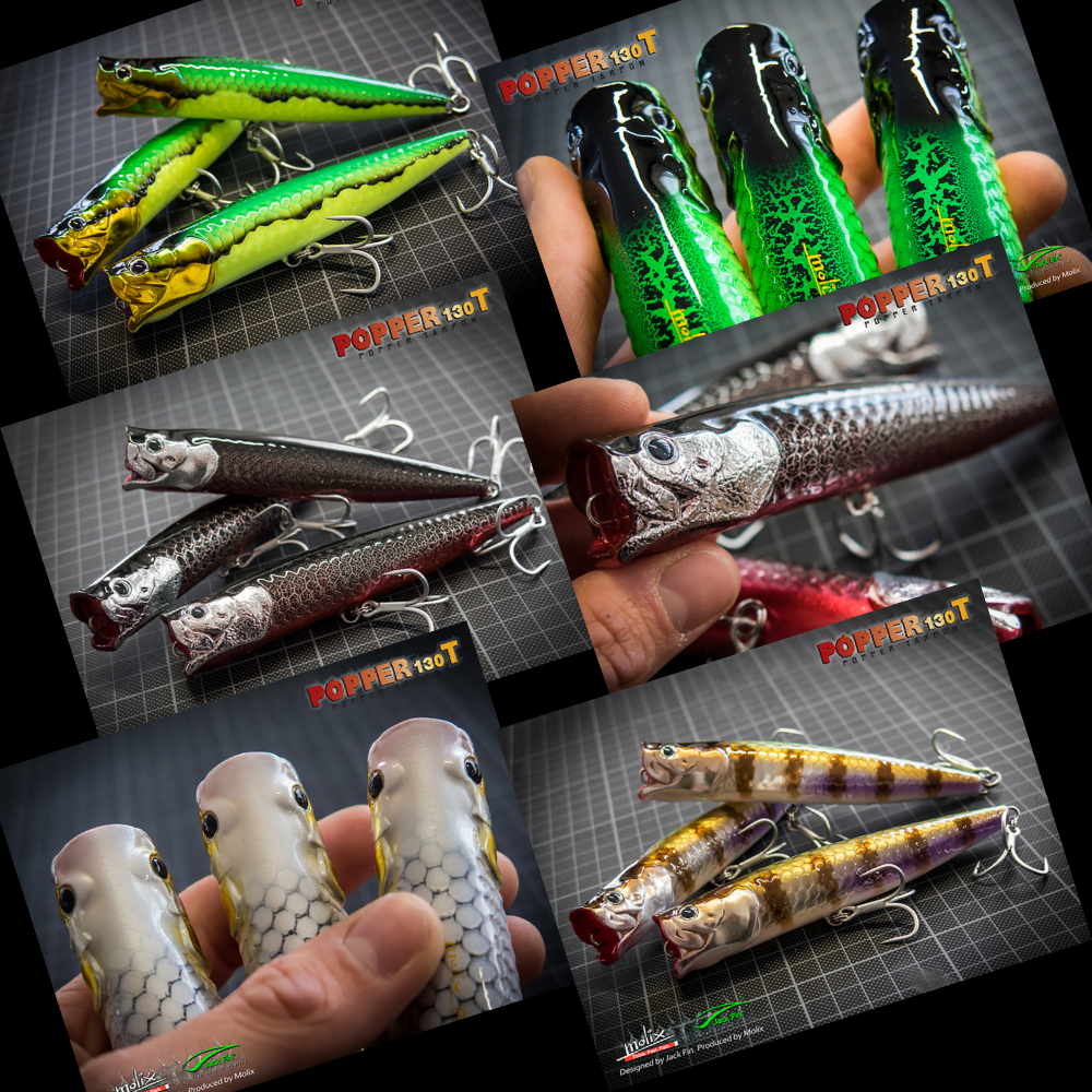 MOLIX By JACK FIN Ultimate Topwater Lure POPPER 130T - Image 2