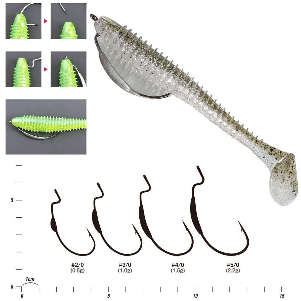 DECOY Fishing Weighted Worm Hook S-SWITCHER WORM 102 - Image 3