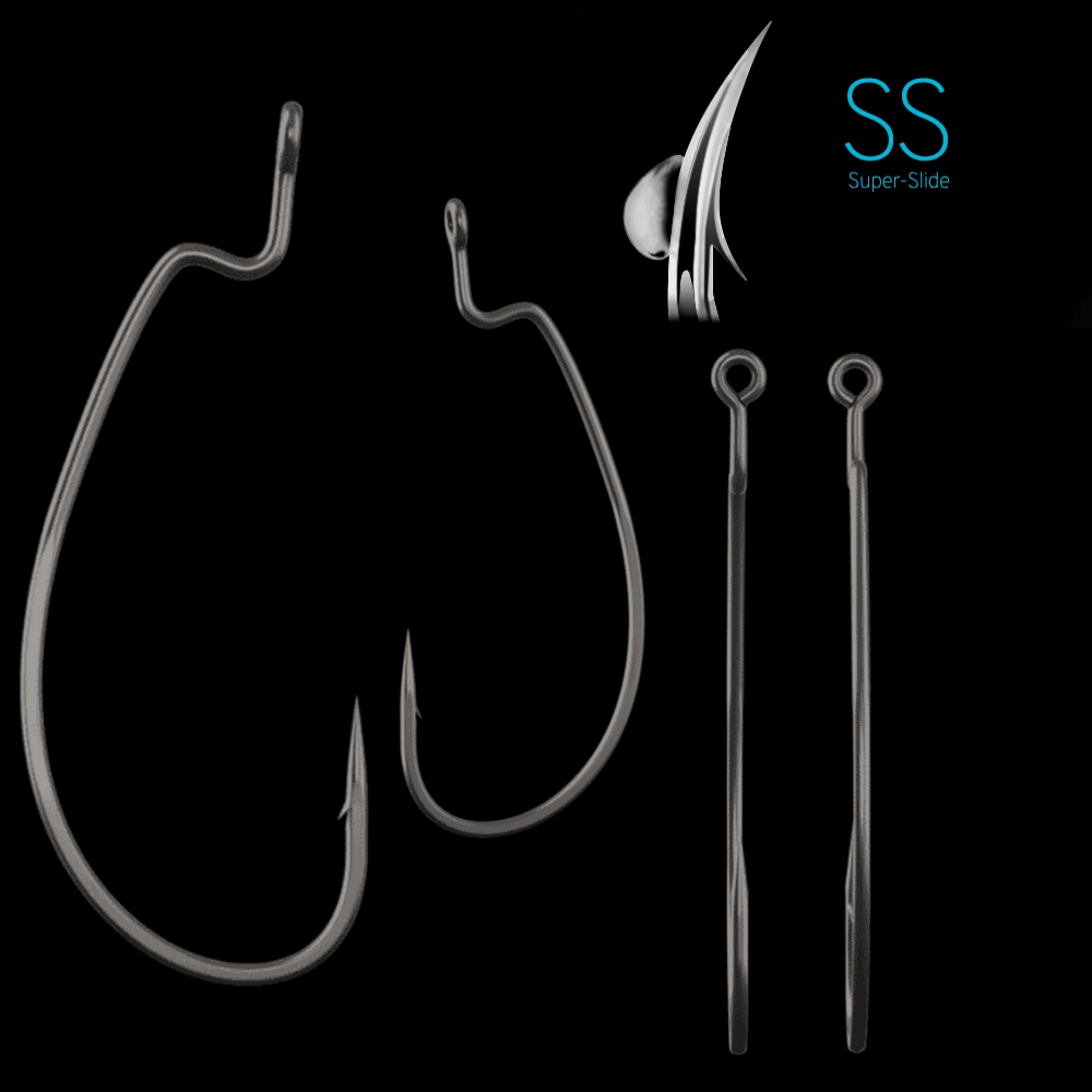 BKK Wide Gap Worm Hook Super-Slide Coating CHIMERA - Image 3