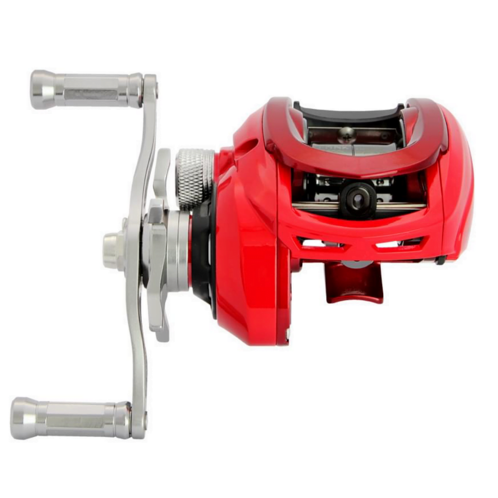 POSEIDON NEXT Low Profile Baitcasting Fishing Reel TANK Red/Gunsmoke - Image 5