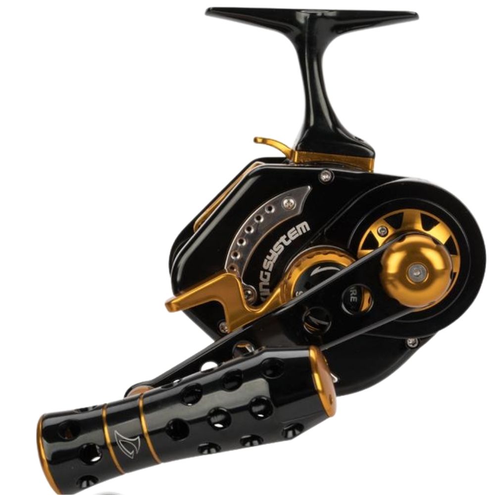 JIGGING MASTER Extreme Jigging Lefthanded Reel UNDERHEAD PE5 Black/Gold - Image 7