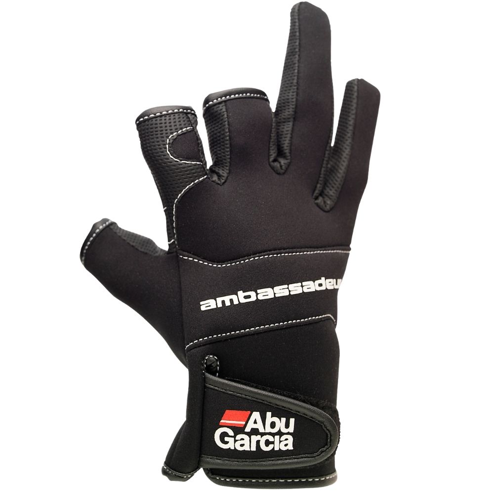ABU GARCIA Professional Neoprene Stretch 3 Cut Gloves AMBASSADEUR - Image 2