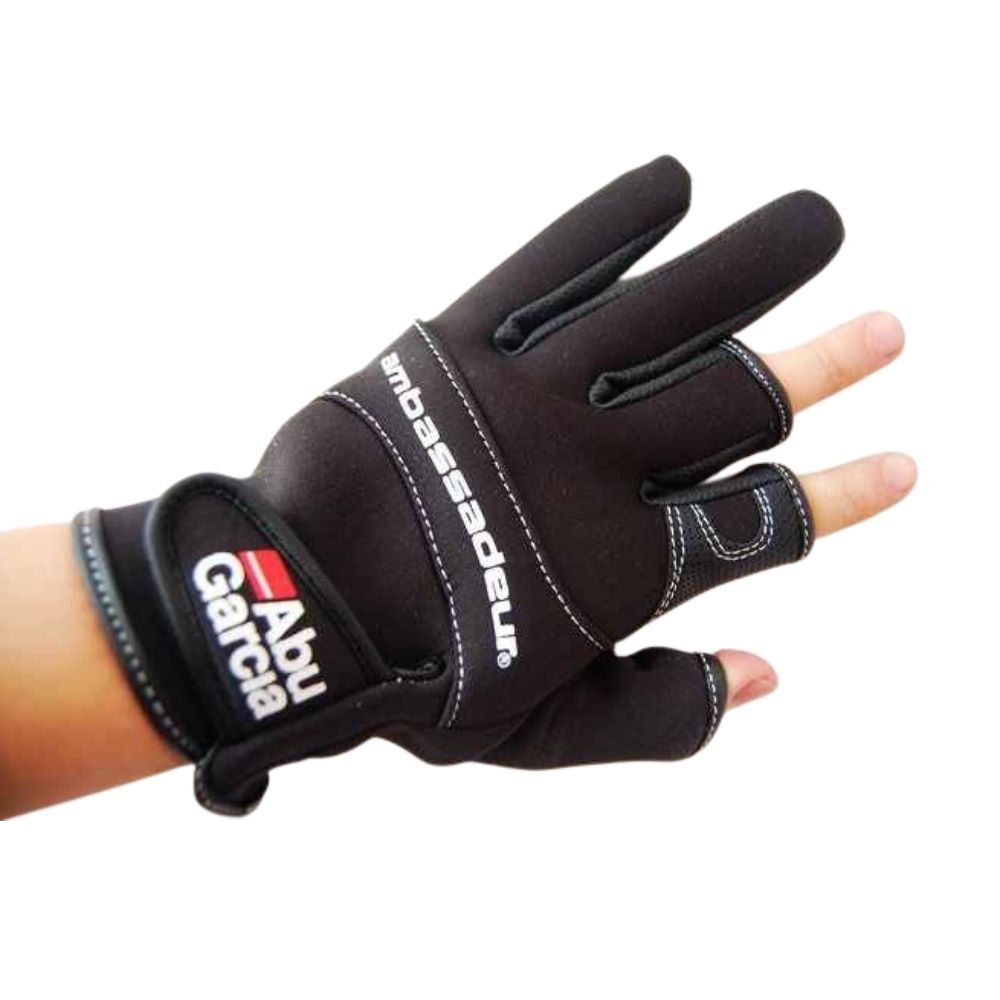 ABU GARCIA Professional Neoprene Stretch 3 Cut Gloves AMBASSADEUR - Image 4