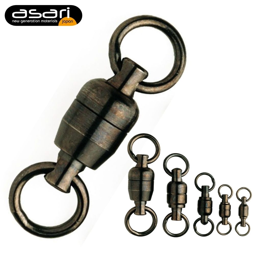 ASARI Smooth X-Rotation Stainless Steel Ball Bearing Swivel SHARK D-RING