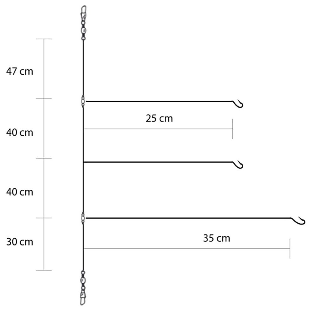 ASARI Bottom And Surf Fishing Rig COMPETITION TRIPLE LEADER - Image 2