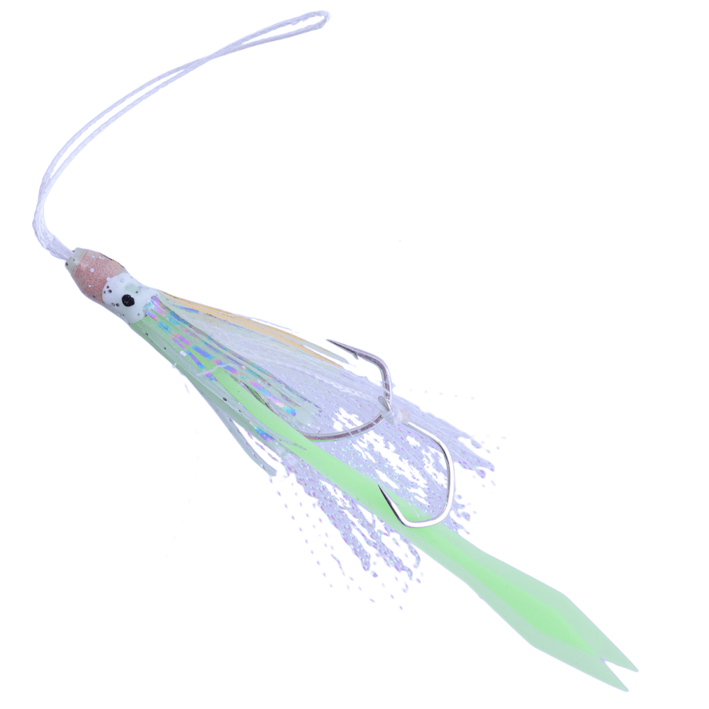 X-PARAGON Saltwater Rubber Jigging Skirted Assist Hook Rig AURORA TAI GRUVXG - Image 2