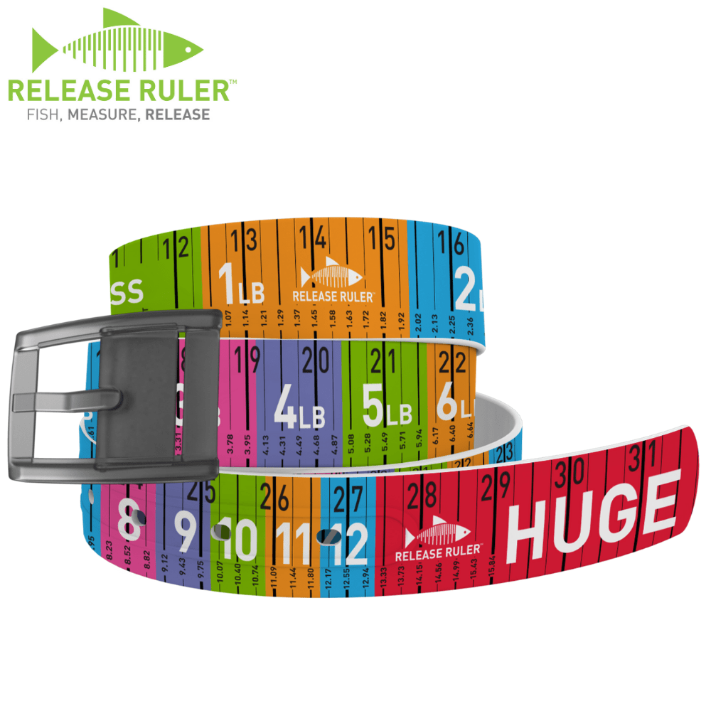 RELEASE RULER Premium Release Ruler Largemouth Bass Fishing Belt