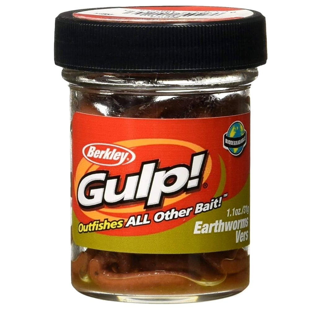 BERKLEY Gulp Scented Soft Bait Lures EARTHWORMS 10cm/Brown - Image 3