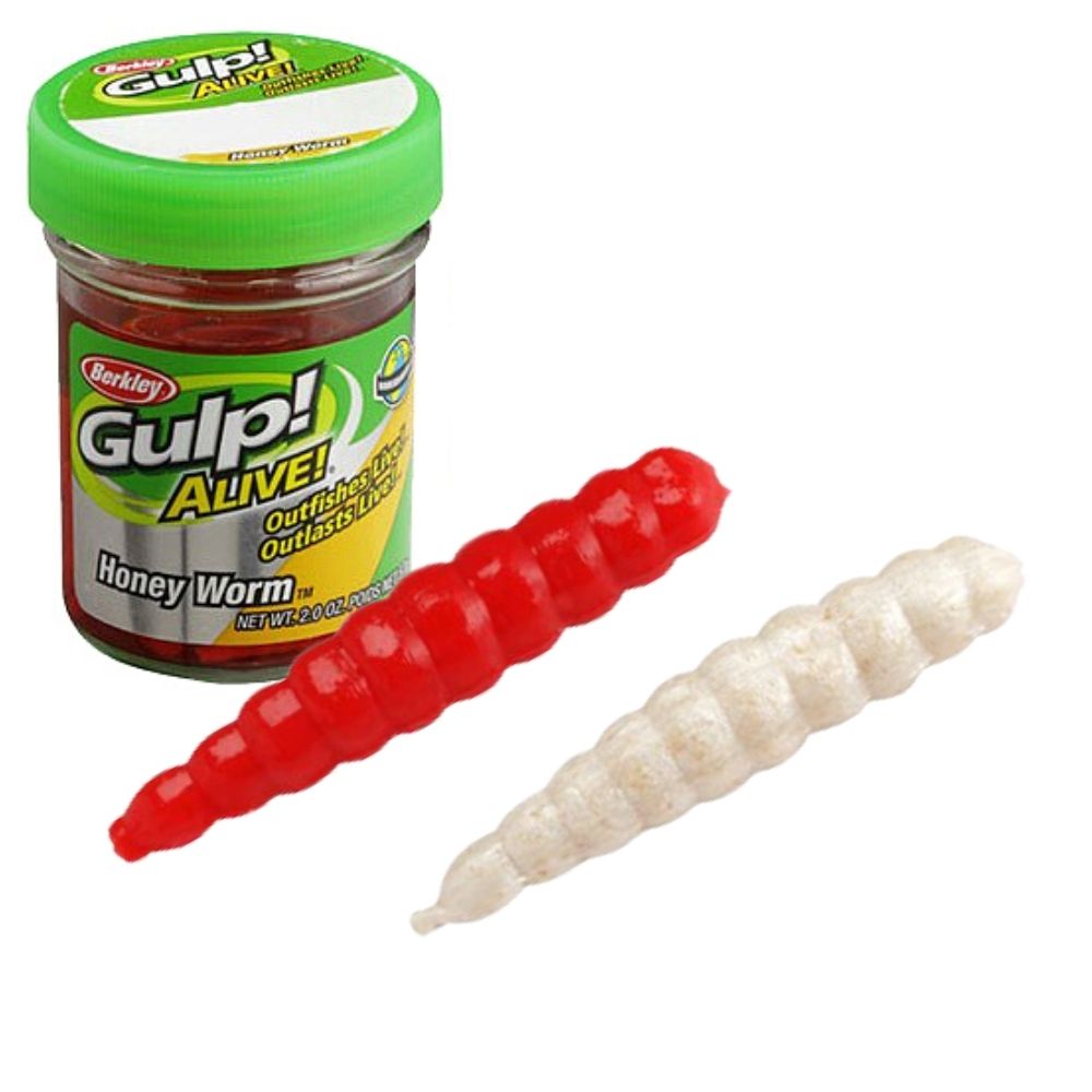 BERKLEY Gulp Alive Soft Scented Soft Baits HONEY WORM 2.5cm/25pcs