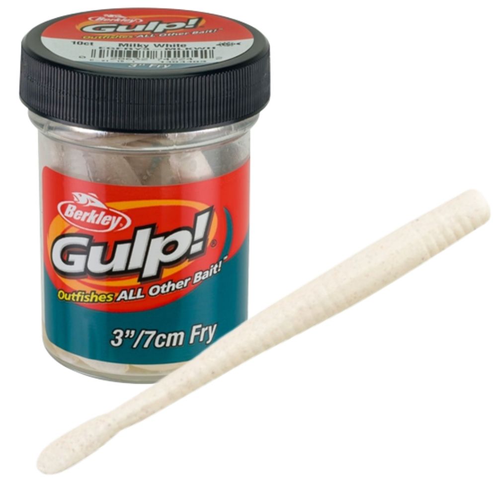 BERKLEY Gulp Scented Soft Bait Lure NIGHTCRAWLER 3in/Milky White