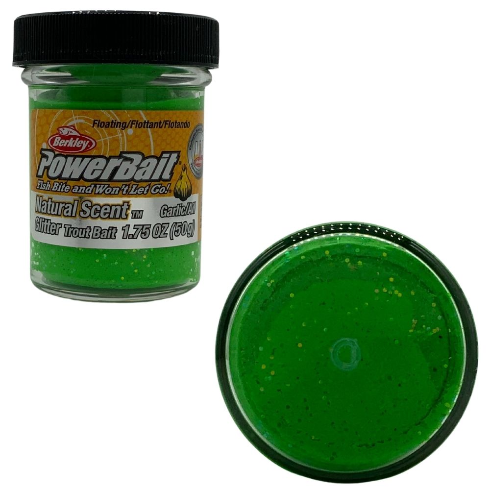 BERKLEY PowerBait Trout Bait Glitter Dough Natural Scent GARLIC 1.75oz/50g - Image 3