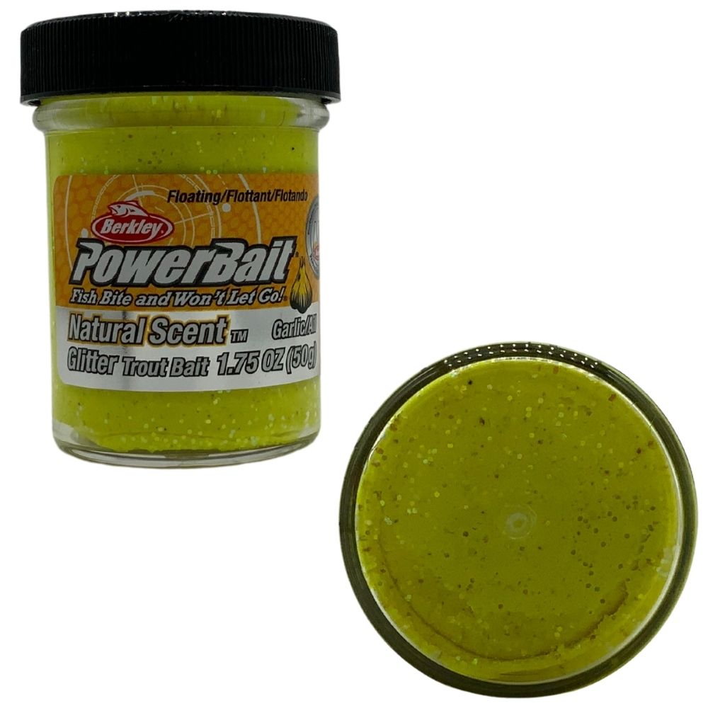 BERKLEY PowerBait Trout Bait Glitter Dough Natural Scent GARLIC 1.75oz/50g - Image 5
