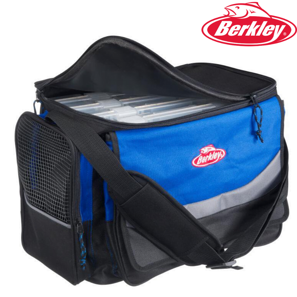 BERKLEY First Class Fishing Tackle System Bag L Blue/Gray/Black