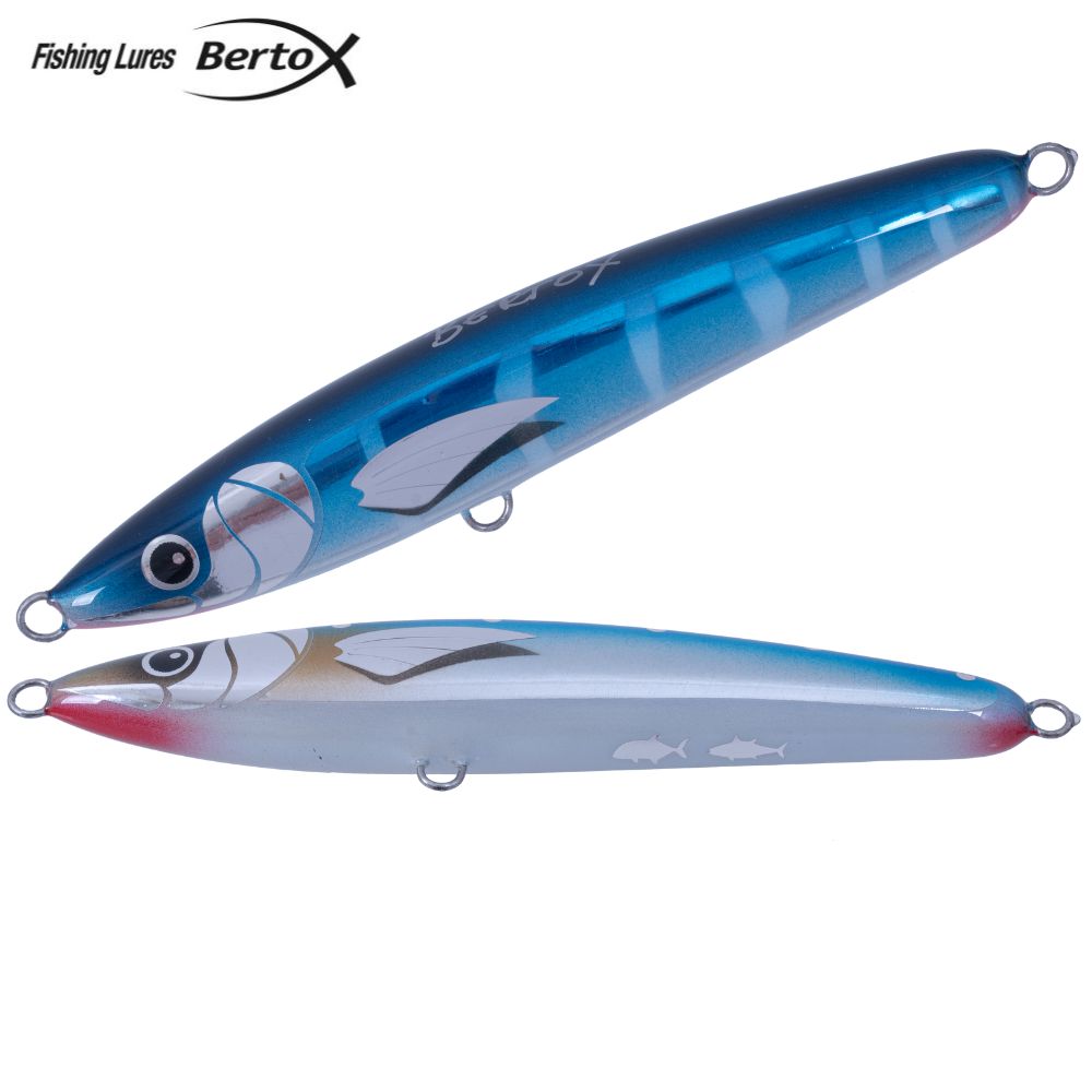 BERTOX Handmade Individualy Balanced Wooden Floating Stick Bait 20cm/85g Wahoo