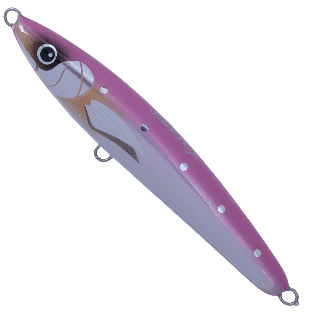 BERTOX Handmade Individualy Balanced Wooden Floating Stick Bait 20cm/85g Pink Sardine - Image 2