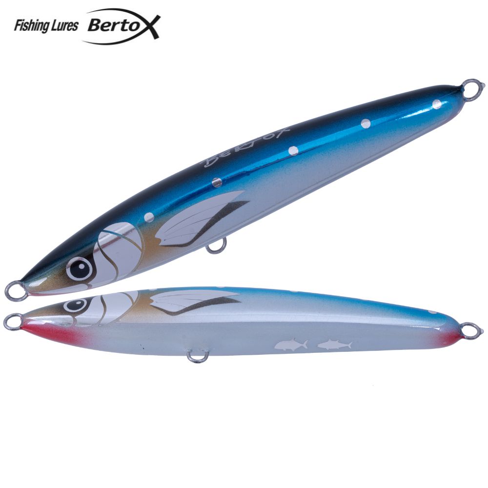 BERTOX Handmade Individualy Balanced Wooden Floating Stick Bait 20cm/85g Sardine
