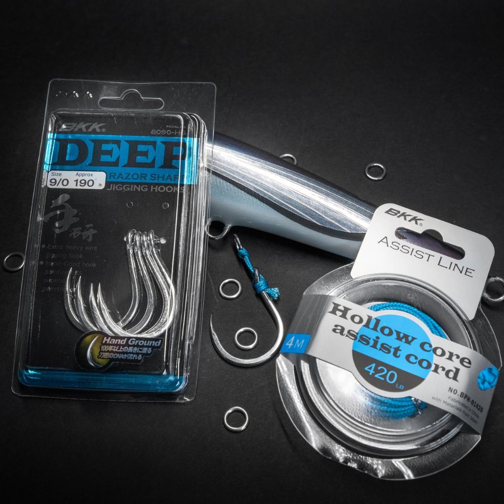BKK Heavy Wire Jigging Single Assist Hand-Ground Hook 8090-6X-HG DEEP - Image 7