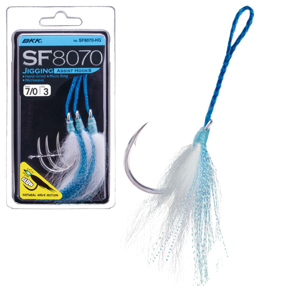 BKK Fine Wire Tied Single Jigging Assist Hook Reefmaster SF8070-HG