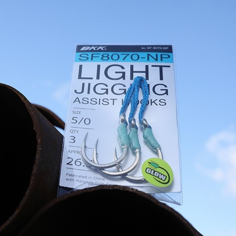 BKK Pre-Tied Luminous Single Assist Jigging Hooks Reefmaster SF8070-NP - Image 5