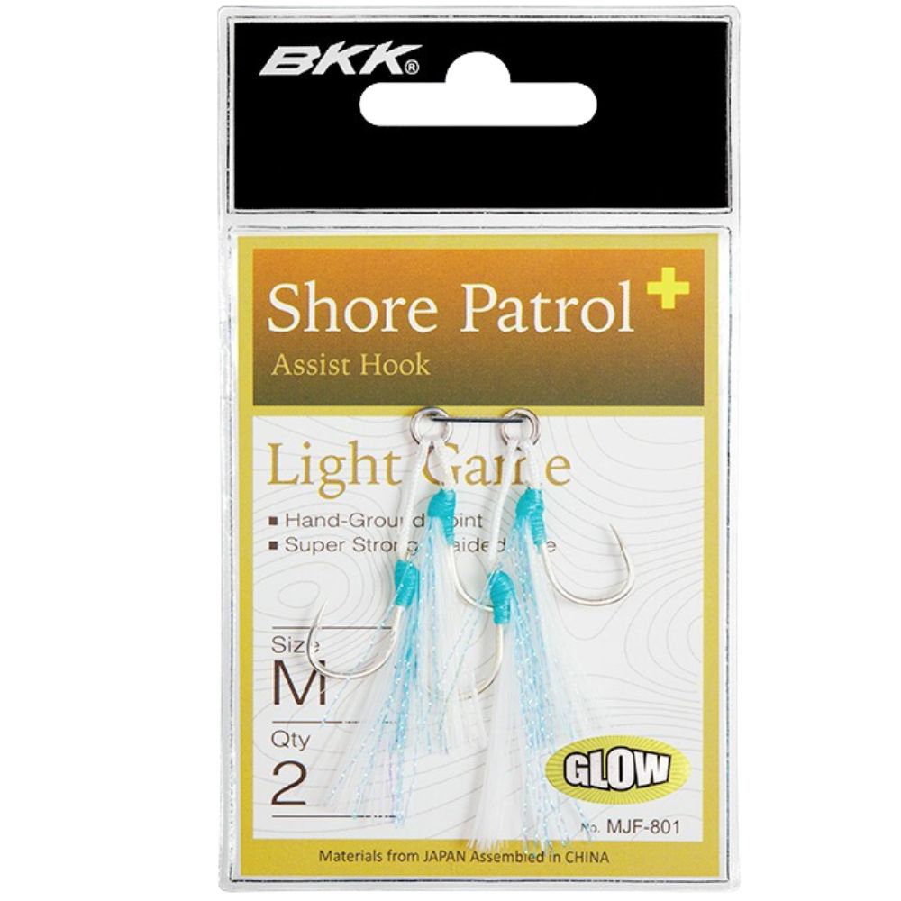 BKK Light Game Glow-Fibre Double Assist Jig Hooks SHORE PATROL+ - Image 3