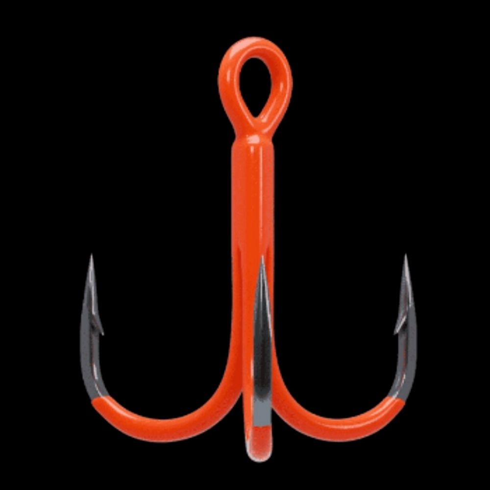 BKK Freshwater Fishing Orange UV Coated Treble Lure Hook SPEAR-21 UVO - Image 4