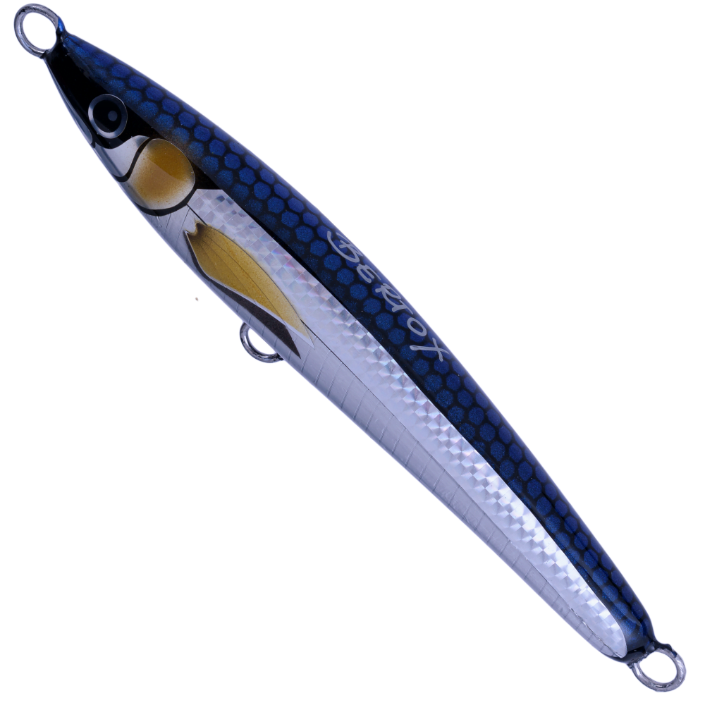 BERTOX Saltwater Handmade Wooden Sinking STICK BAIT 15cm/45g Black Foil - Image 2