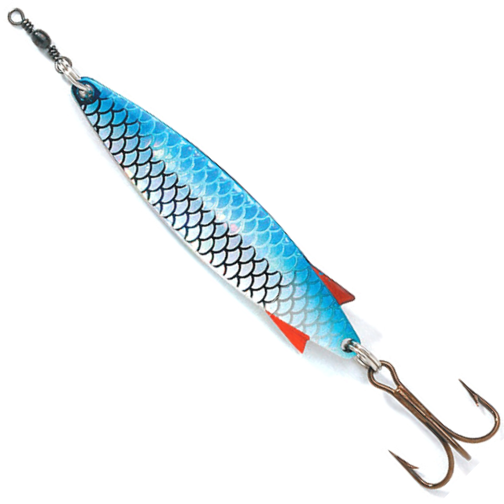 ABU GARCIA Brass Metal Spoon Lure TOBY 28g S/Blue Flash - Image 2