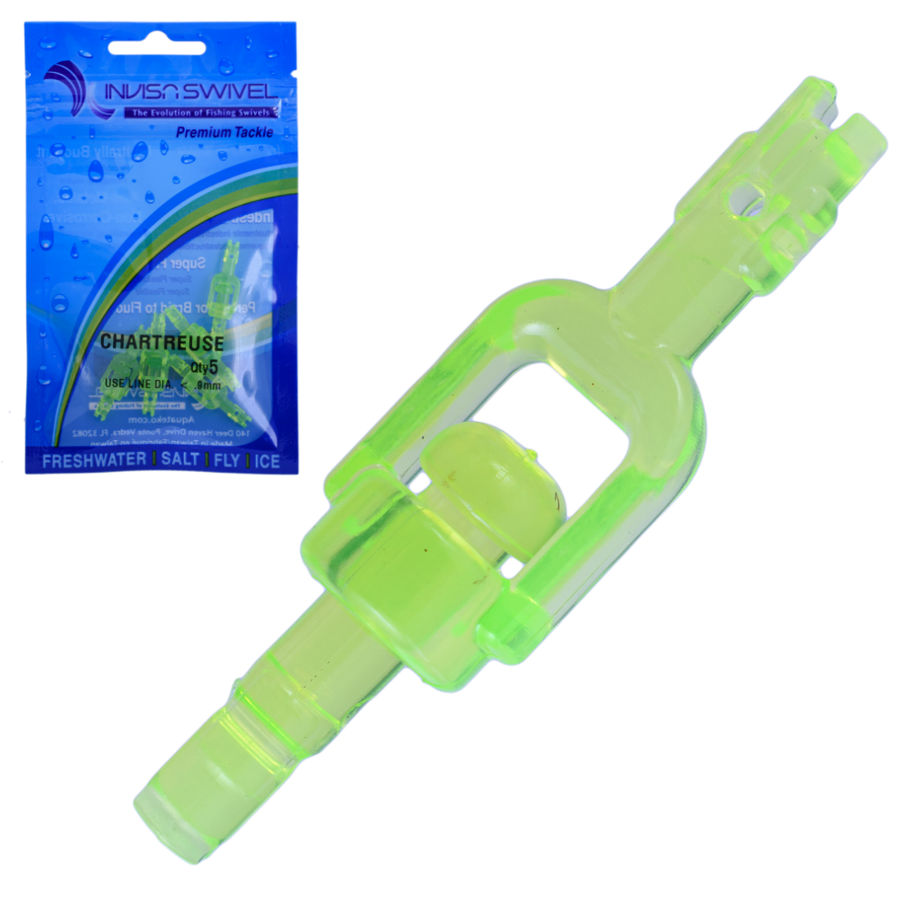 AQUATECO Fishing Fluoro-Clear Plastic Swivel INWISASWIVEL Nuclear Chart