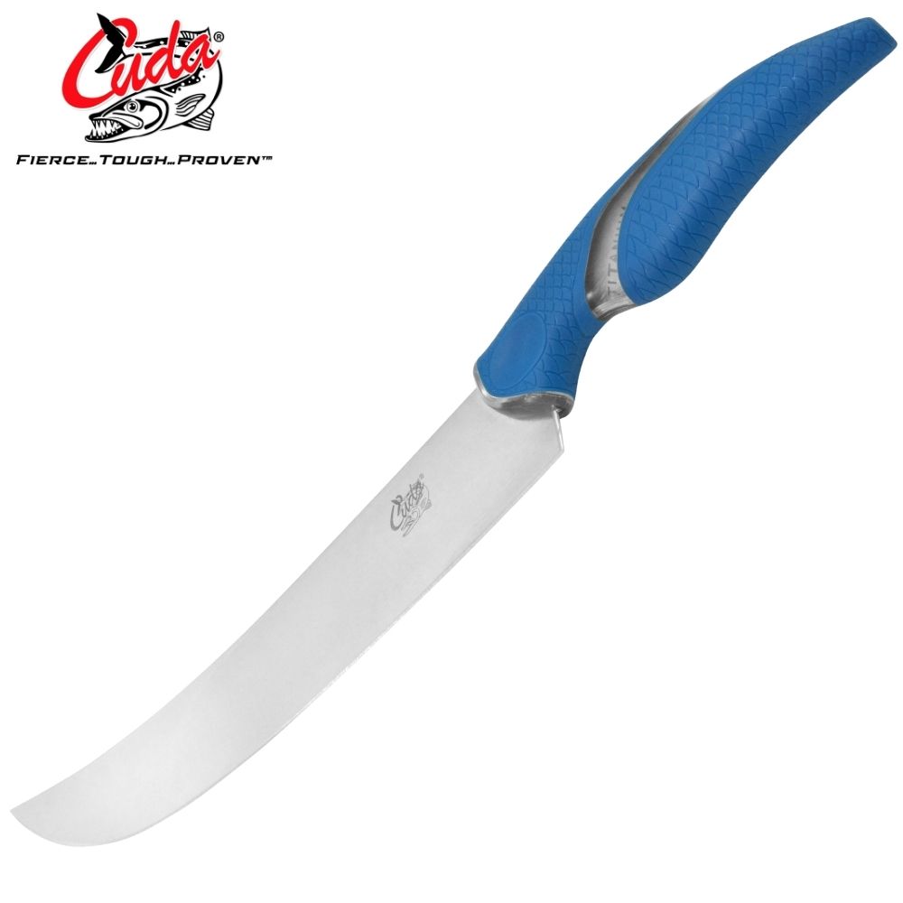 CUDA Fishing 10" Titanium Nitride Bonded Curved Blade KNIFE