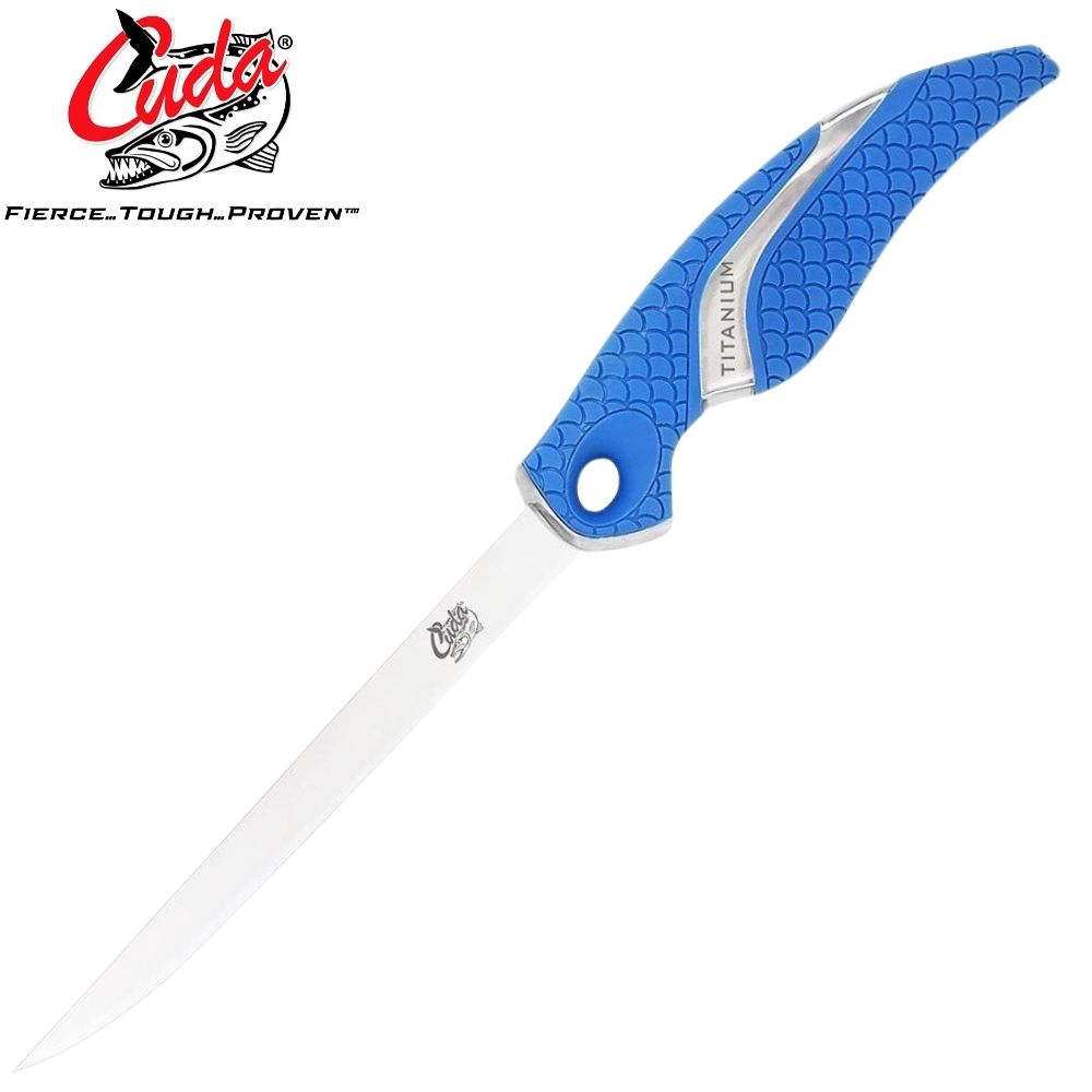 CUDA Fishing 6" Titanium Nitride Bonded Flex Fillet KNIFE