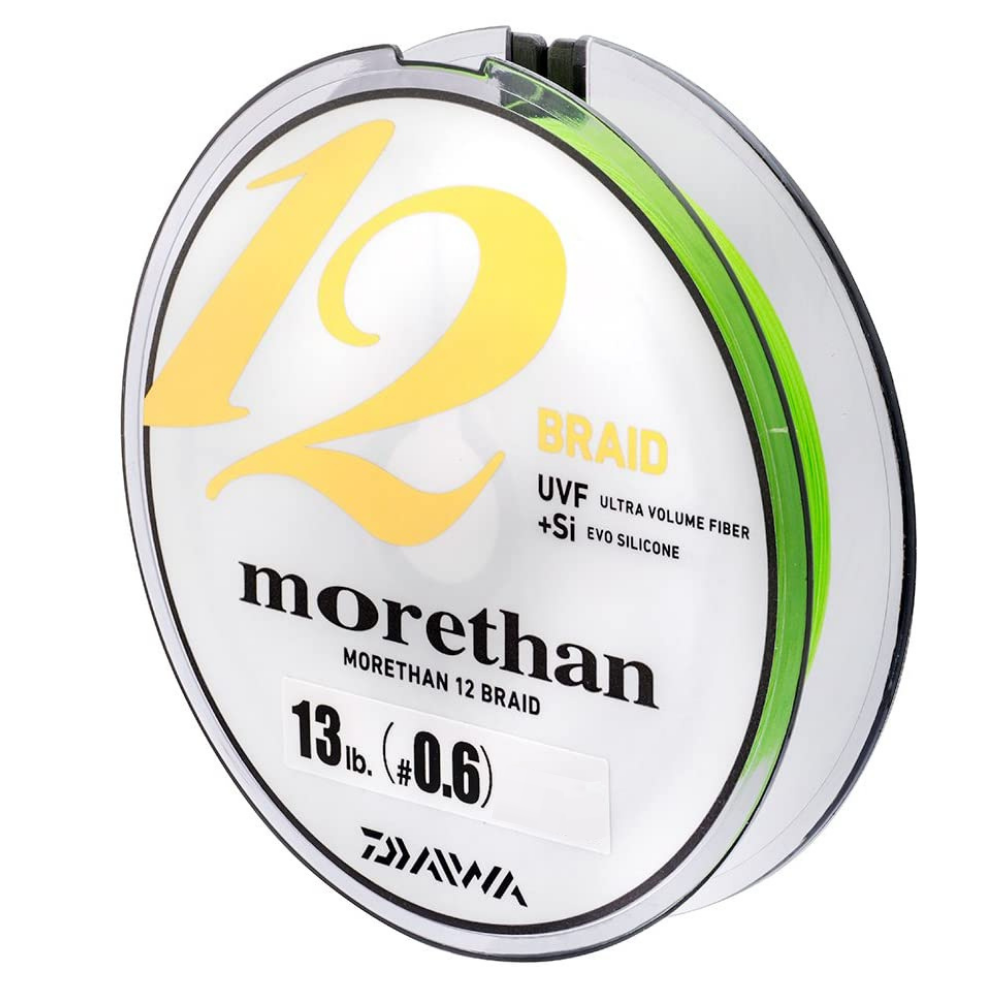 DAIWA Morethan 12 Strand Premium Round Braid Line 300m/Lime Green