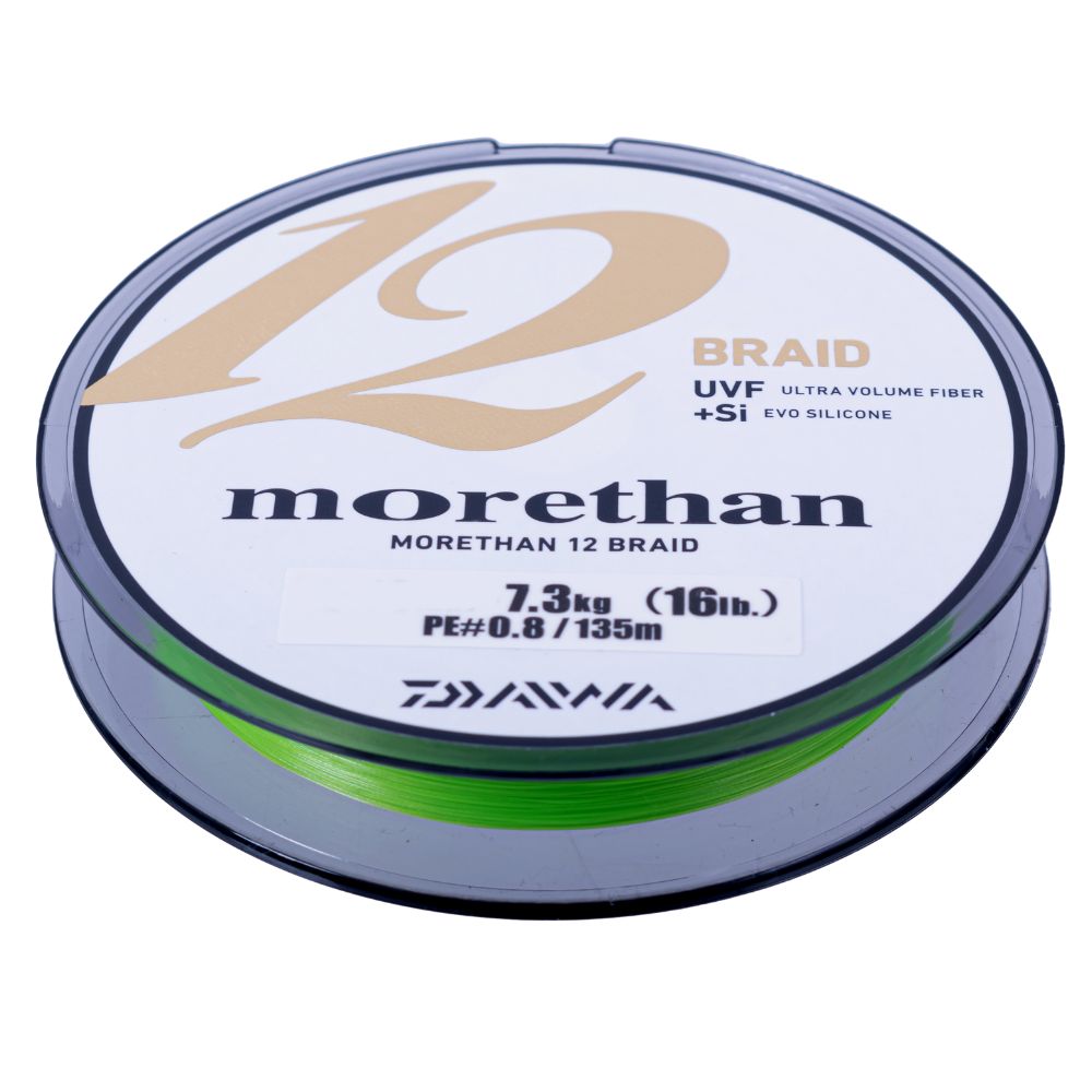DAIWA Morethan 12 Strand Premium Round Braid Line 135m/Lime Green - Image 3