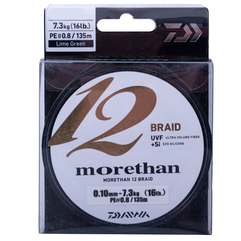 DAIWA Morethan 12 Strand Premium Round Braid Line 135m/Lime Green - Image 6