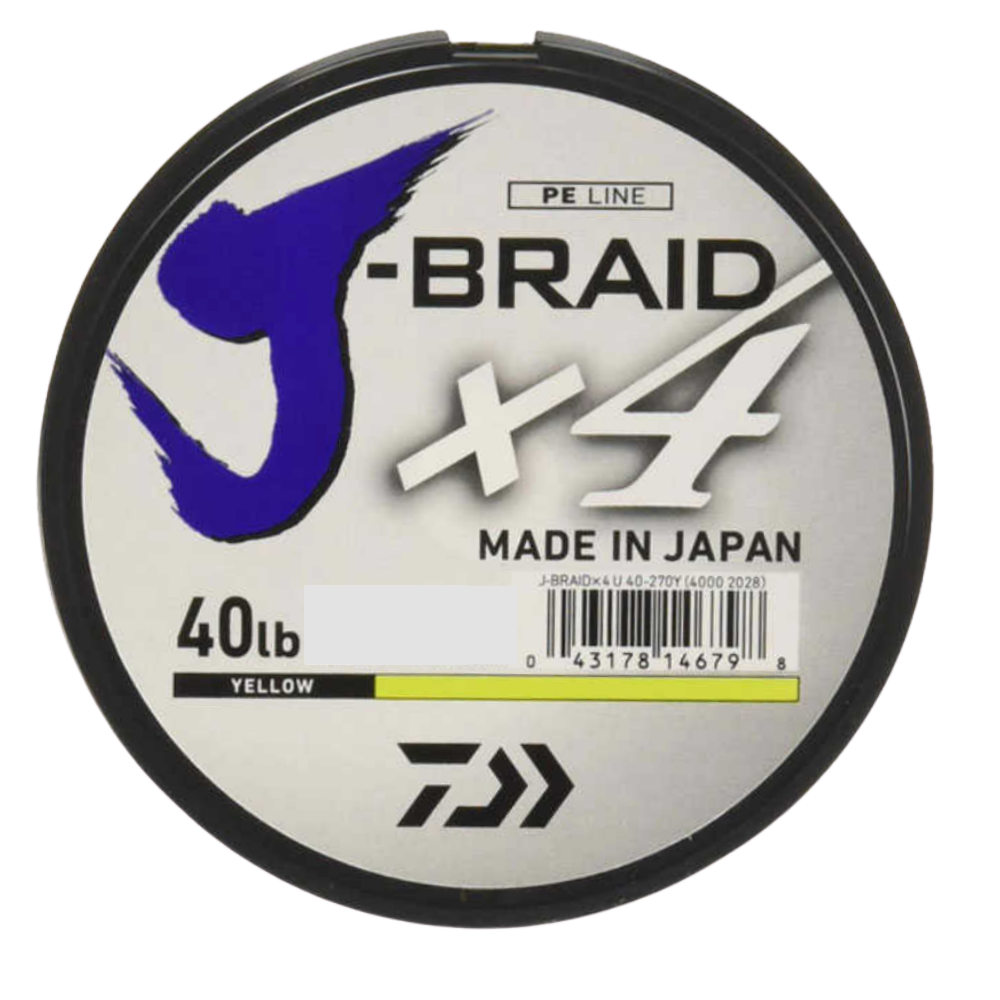 DAIWA 4 x Strand Fishing Braid Line J-Braid 135m/Yellow