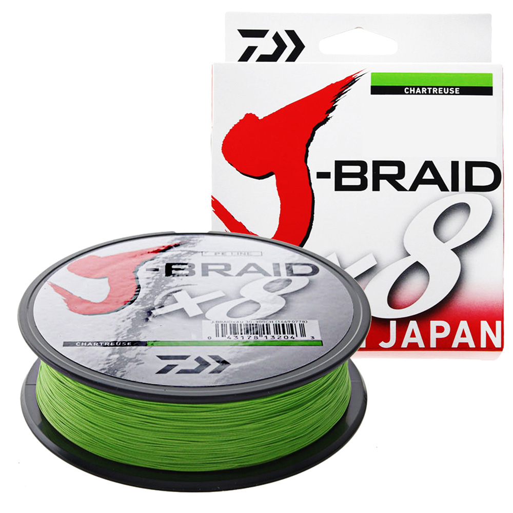 DAIWA 8 Strand Fishing Braid Line J-BRAID 300m/Chartreuse