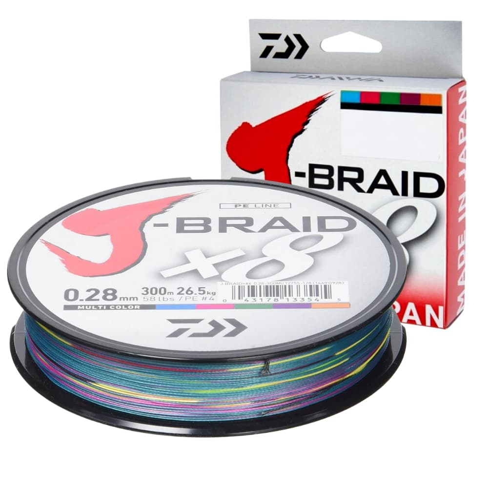 DAIWA 8 Strand Fishing Braid Line J-BRAID 300m/Multicolor