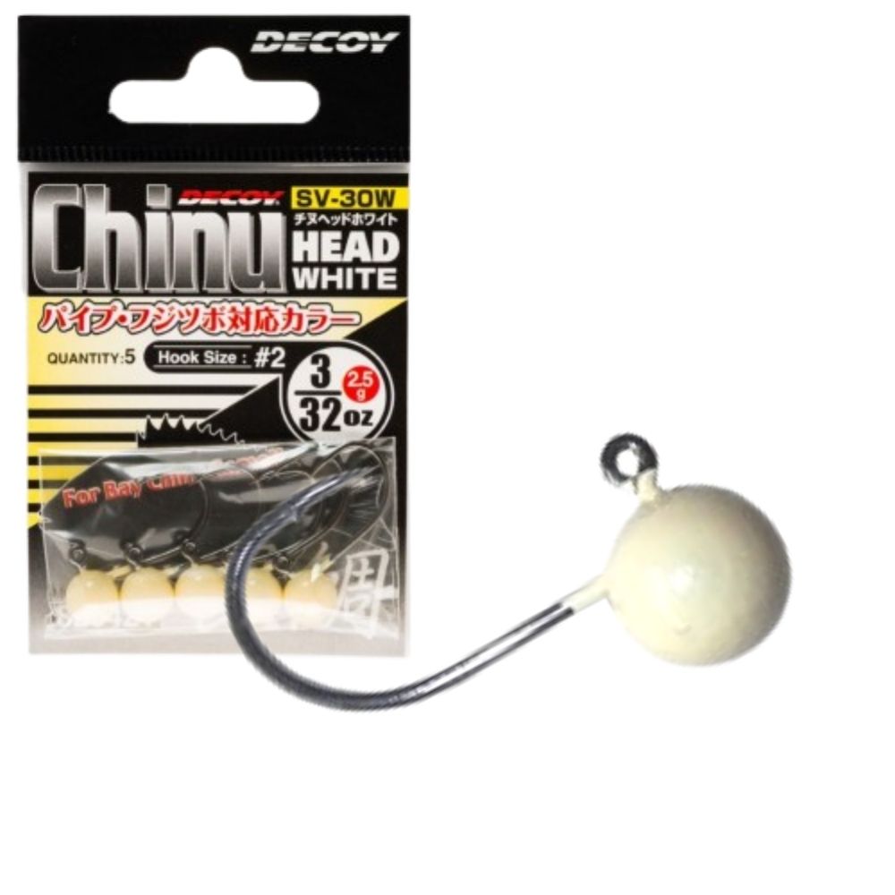 DECOY Rock Fishing Jig Head CHINU HEAD WHITE SV-30W