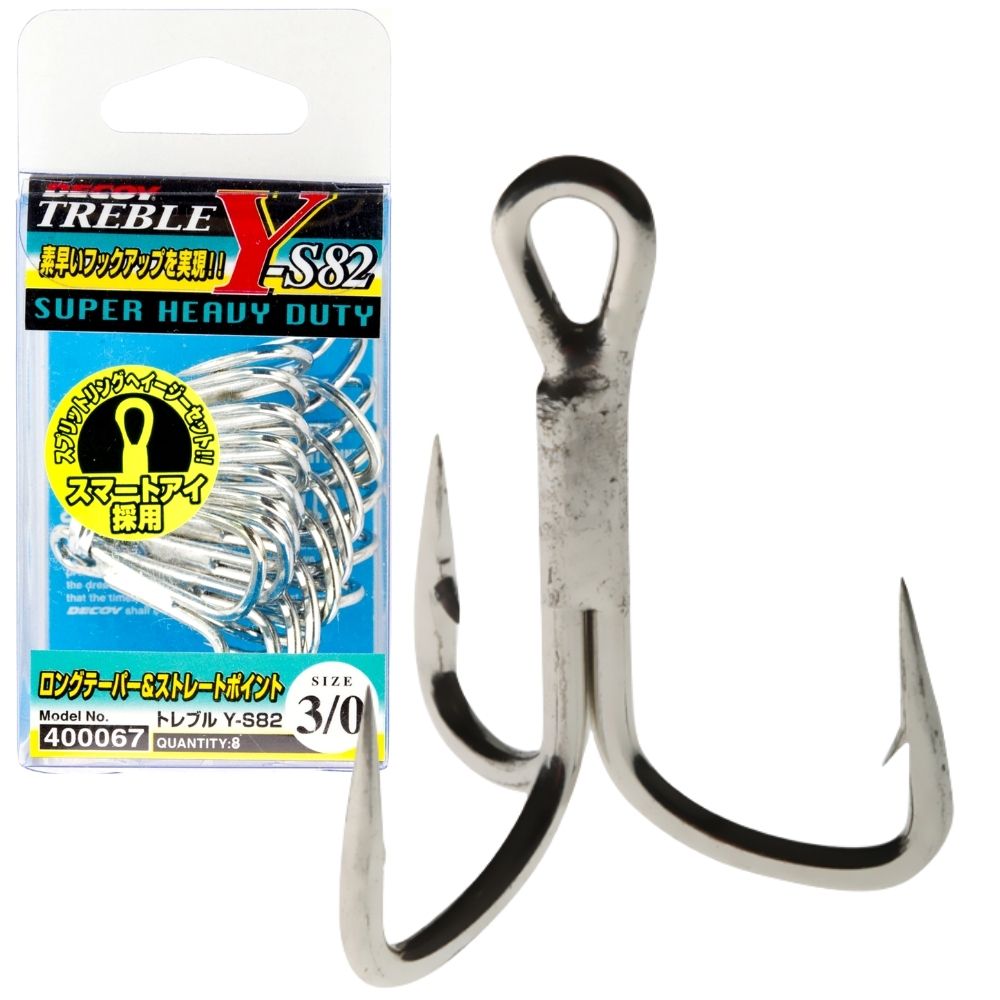 DECOY Super Heavy-Duty Lure Fishing Treble HOOK Y-S82