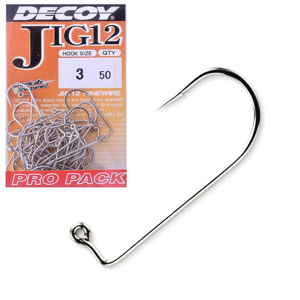 DECOY Fine Wire Special Jig Hooks JIG-12 Pro Pack