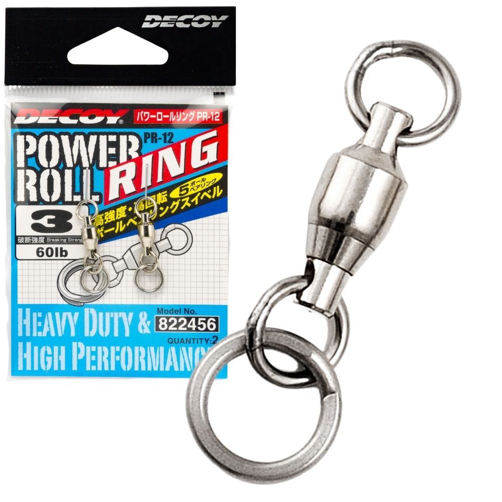 DECOY Hypower Stainless Steel Swivel With Split Ring Power Roll PR-12