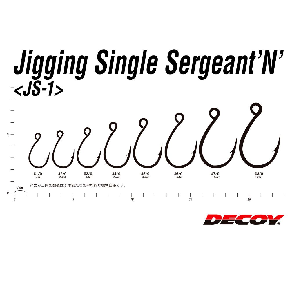 DECOY Saltwater Inline Single Assist Lure Hook SERGEANT “N” JS-1 - Image 3