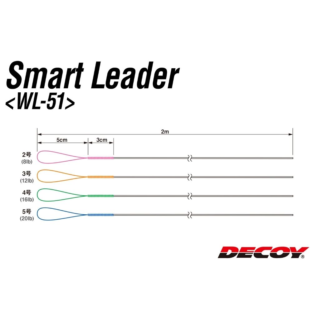 DECOY Light Shore Fishing Fluorocarbon Smart Connection LEADER WL-51 - Image 3